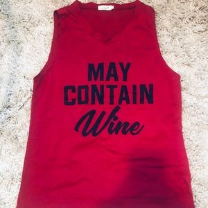 Red T-Shirt/ Tank Top /Wine Lovers